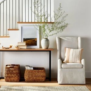 Studio McGee Rust Orange Stripe Pillow Cover